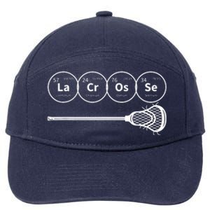 Lacrosse Periodic Table Of Elements Chemistry Gift 7-Panel Snapback Hat