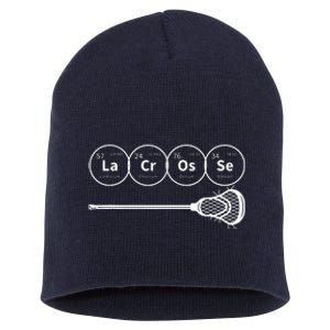 Lacrosse Periodic Table Of Elements Chemistry Gift Short Acrylic Beanie