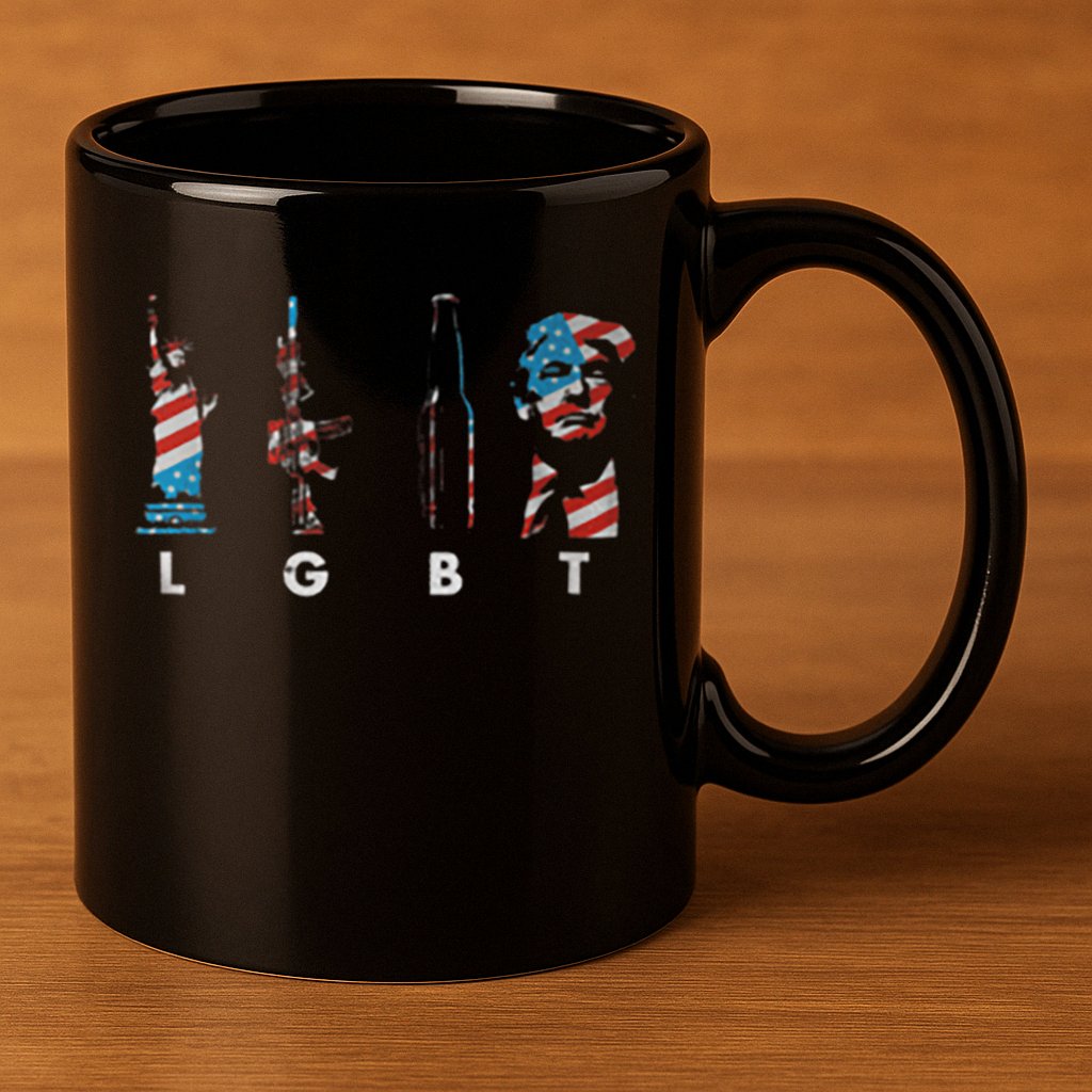 LGBT Pride Trump American Flag 4th Of July 11oz C Handle Ceramic Mug