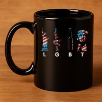 LGBT Pride Trump American Flag 4th Of July 11oz C Handle Ceramic Mug