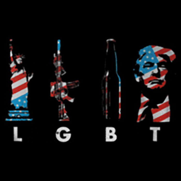 LGBT Pride Trump American Flag 4th Of July Drawstring Bag
