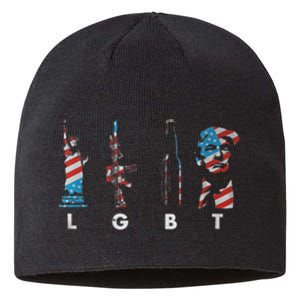 LGBT Pride Trump American Flag 4th Of July Sustainable Beanie