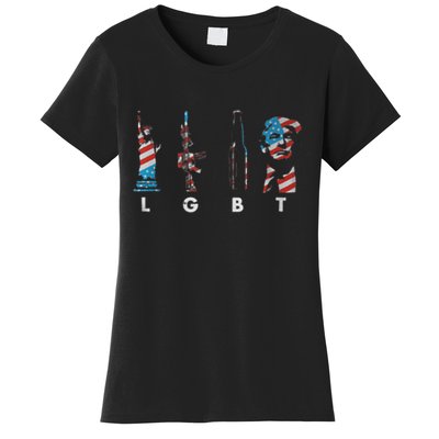 LGBT Pride Trump American Flag 4th Of July Women's T-Shirt