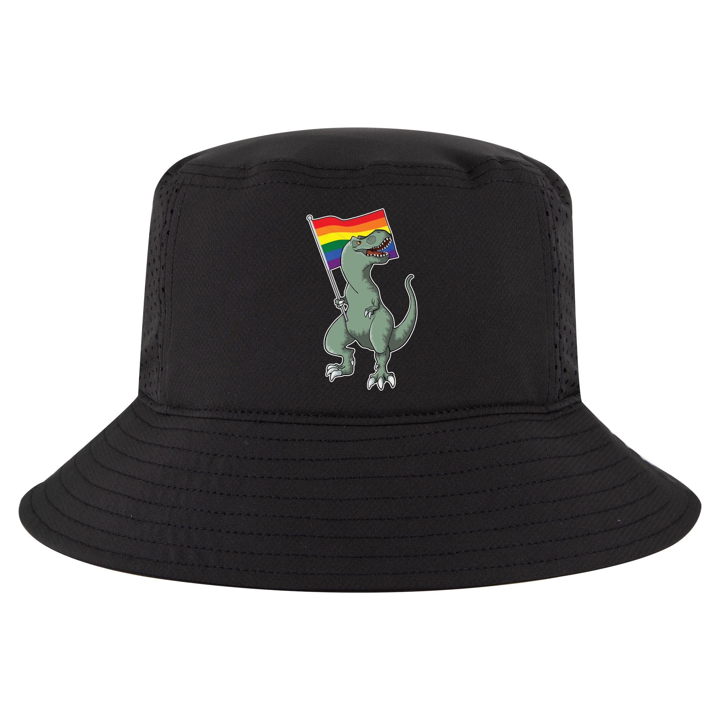 LGBT Pride TRex Dinosaur Cool Comfort Performance Bucket Hat