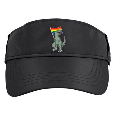 LGBT Pride TRex Dinosaur Adult Drive Performance Visor
