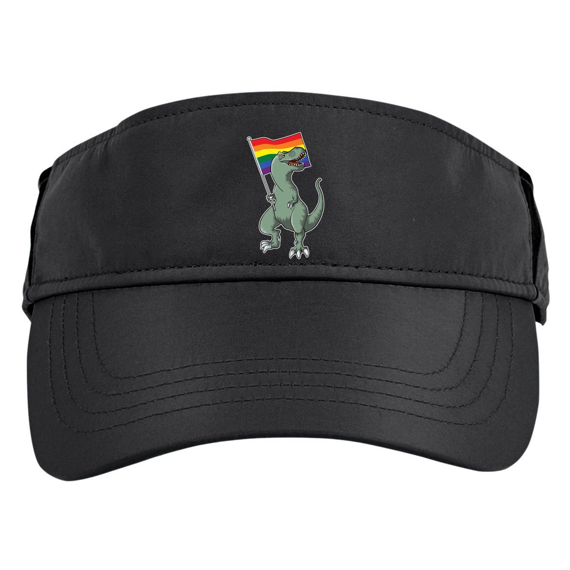 LGBT Pride TRex Dinosaur Adult Drive Performance Visor