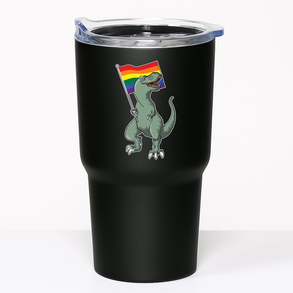 LGBT Pride TRex Dinosaur Tumbler
