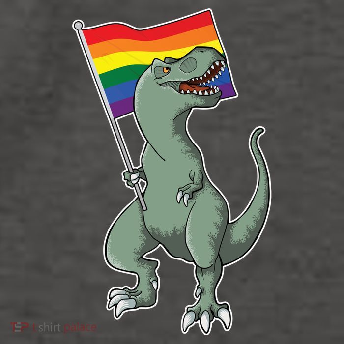LGBT Pride TRex Dinosaur Vector Backpack