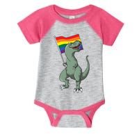 LGBT Pride TRex Dinosaur Infant Baby Jersey Bodysuit