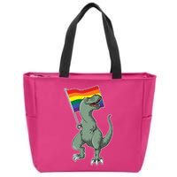 LGBT Pride TRex Dinosaur Zip Tote Bag