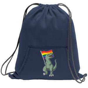 LGBT Pride TRex Dinosaur Sweatshirt Cinch Pack Bag