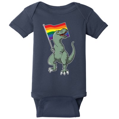 LGBT Pride TRex Dinosaur Baby Bodysuit