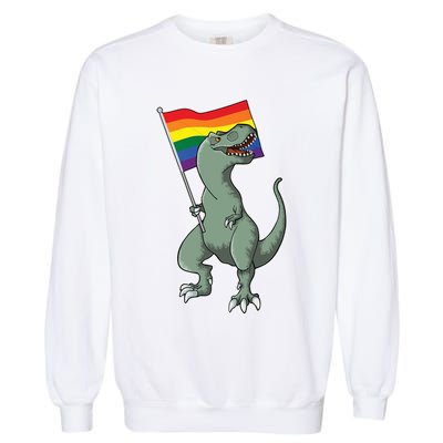 LGBT Pride TRex Dinosaur Garment-Dyed Sweatshirt