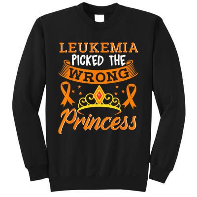 Leukemia Picked The Wrong Princess Cancer Awareness Sweatshirt