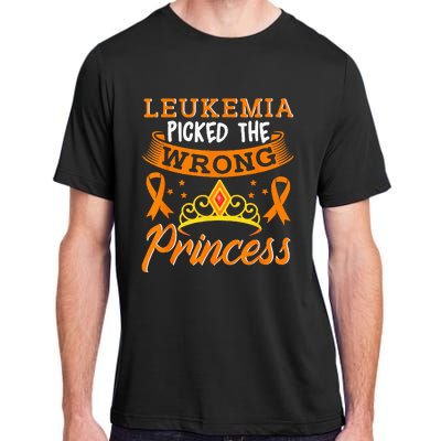 Leukemia Picked The Wrong Princess Cancer Awareness Adult ChromaSoft Performance T-Shirt