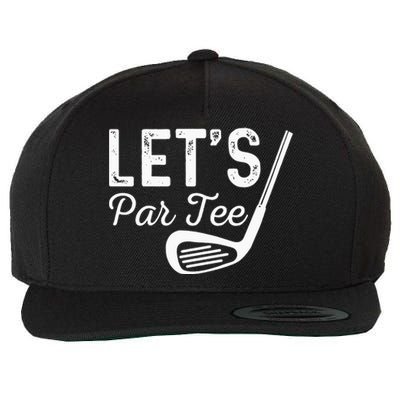 Let's Par Tee Golf Ball vintage Golf Quote Party Wool Snapback Cap