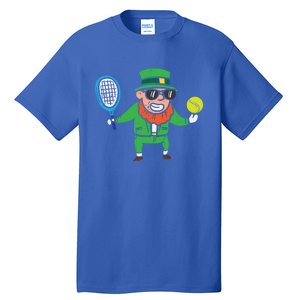 Leprechaun Playing Tennis St Patricks Day Gift Tall T-Shirt