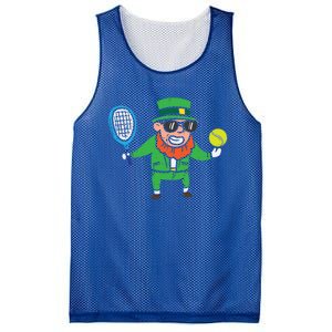 Leprechaun Playing Tennis St Patricks Day Gift Mesh Reversible Basketball Jersey Tank