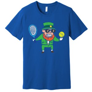 Leprechaun Playing Tennis St Patricks Day Gift Premium T-Shirt