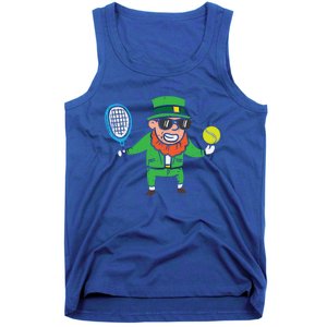 Leprechaun Playing Tennis St Patricks Day Gift Tank Top