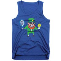 Leprechaun Playing Tennis St Patricks Day Gift Tank Top