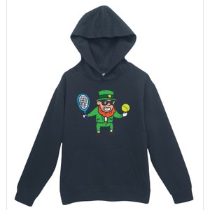 Leprechaun Playing Tennis St Patricks Day Gift Urban Pullover Hoodie