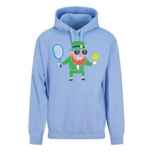 Leprechaun Playing Tennis St Patricks Day Gift Unisex Surf Hoodie