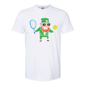 Leprechaun Playing Tennis St Patricks Day Gift Softstyle CVC T-Shirt