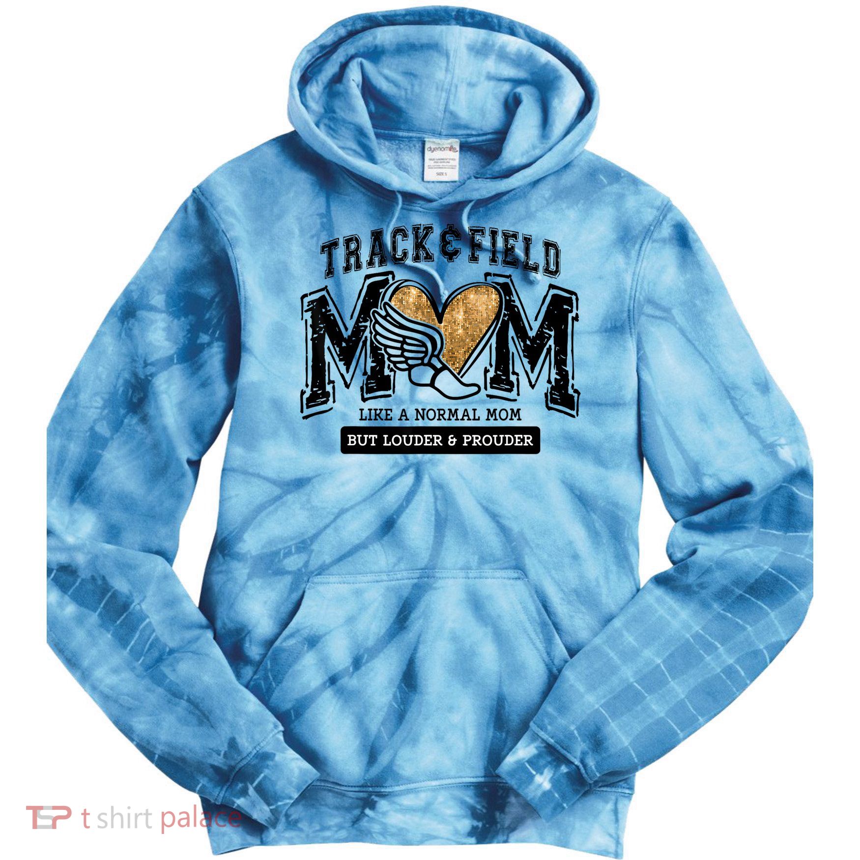 Loud Proud Track Mom Runner Track And Field Mama Tie Dye Hoodie
