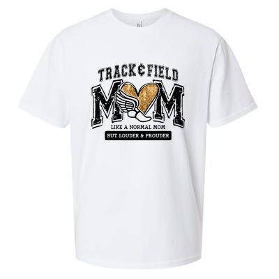 Loud Proud Track Mom Runner Track And Field Mama Sueded Cloud Jersey T-Shirt