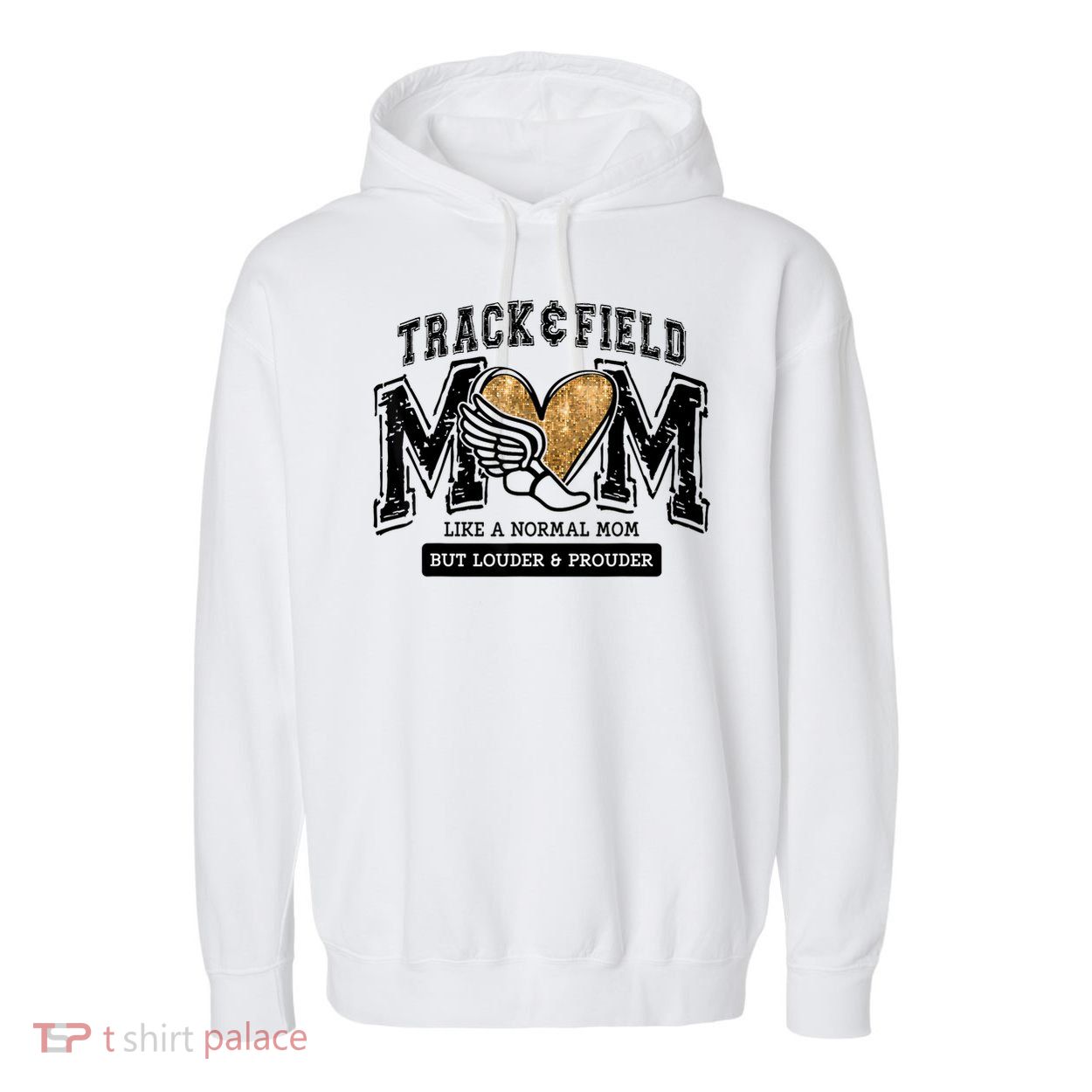 Loud Proud Track Mom Runner Track And Field Mama Garment-Dyed Fleece Hoodie