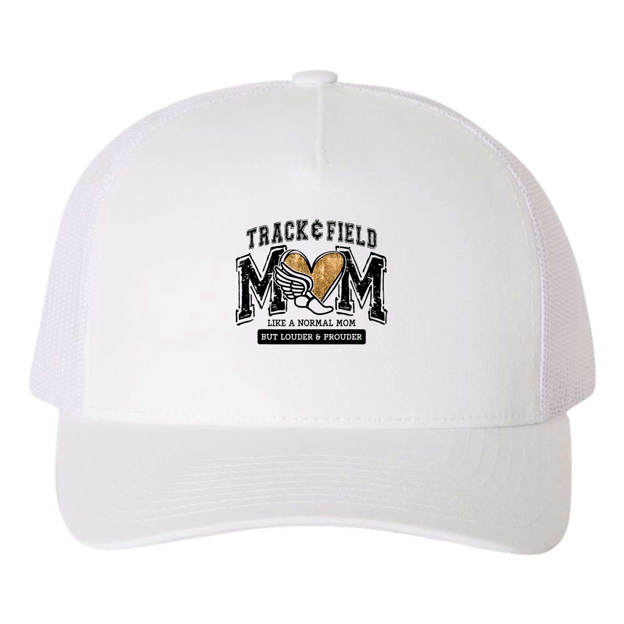 Loud Proud Track Mom Runner Track And Field Mama Yupoong Adult 5-Panel Trucker Hat