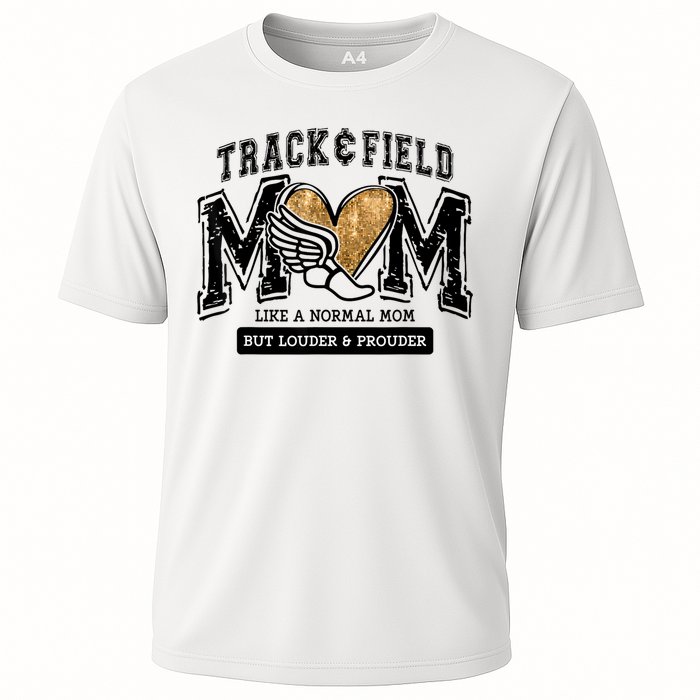 Loud Proud Track Mom Runner Track And Field Mama Cooling Performance Crew T-Shirt