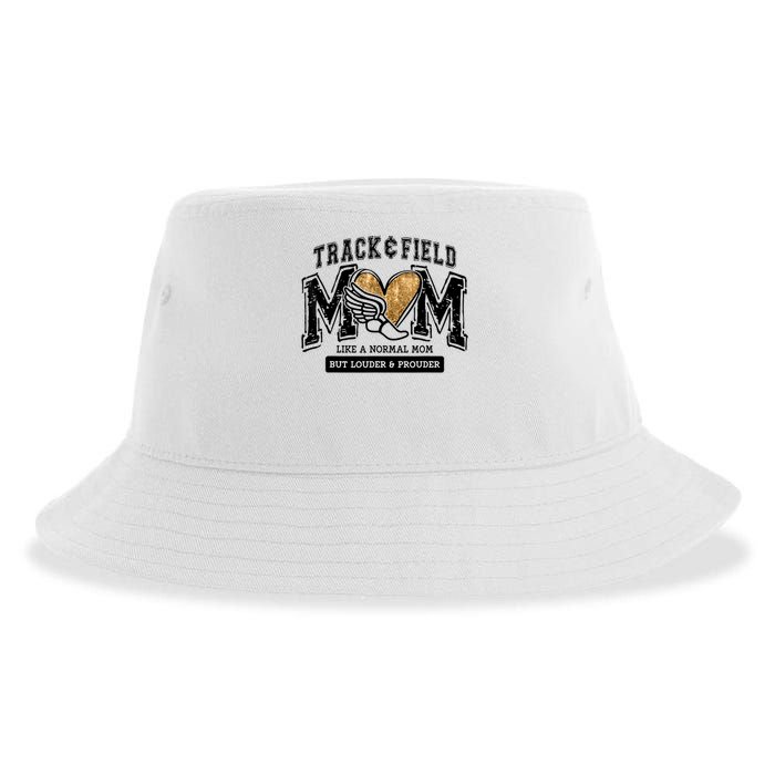 Loud Proud Track Mom Runner Track And Field Mama Sustainable Bucket Hat