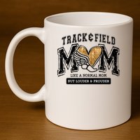 Loud Proud Track Mom Runner Track And Field Mama 11oz C Handle Ceramic Mug