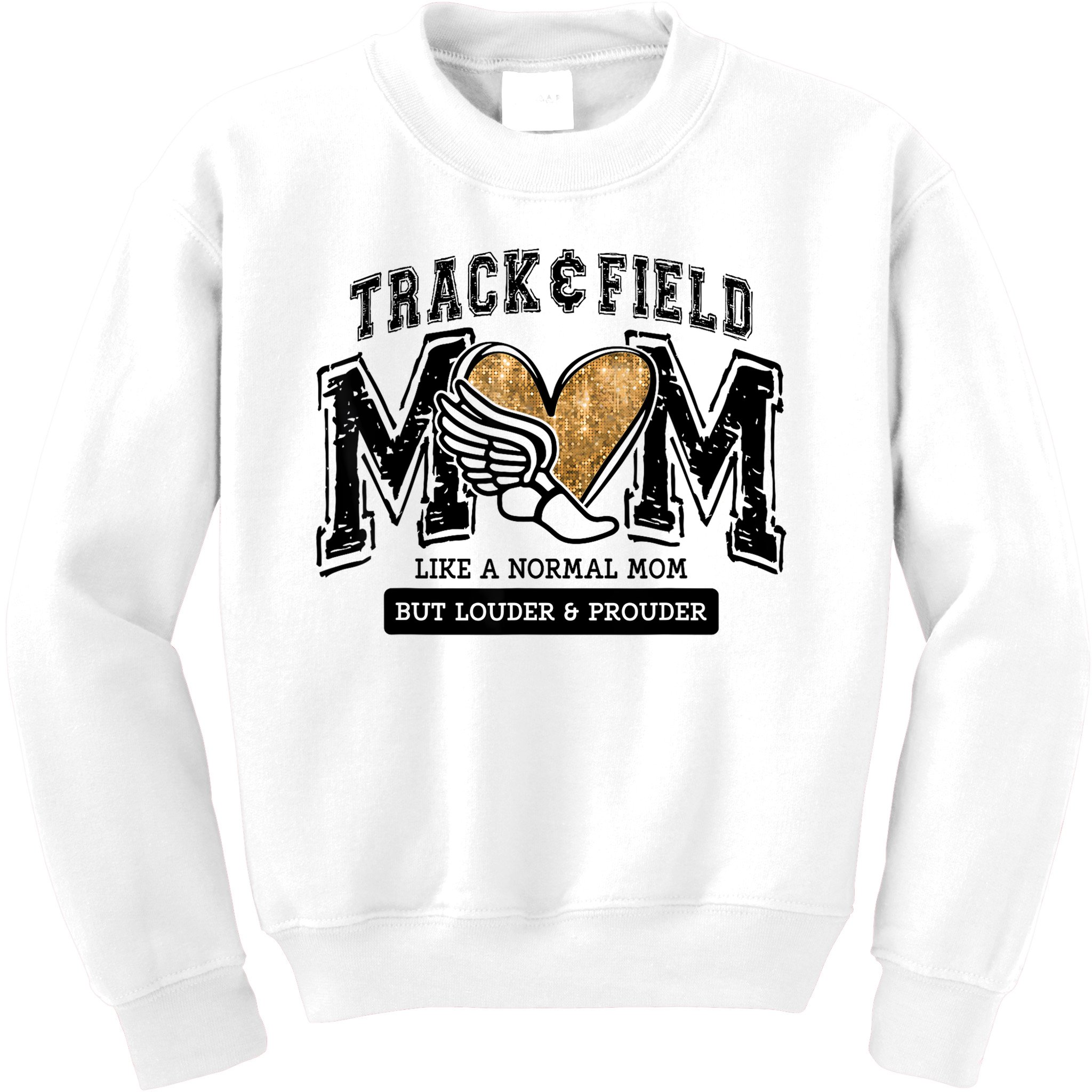 Loud Proud Track Mom Runner Track And Field Mama Kids Sweatshirt
