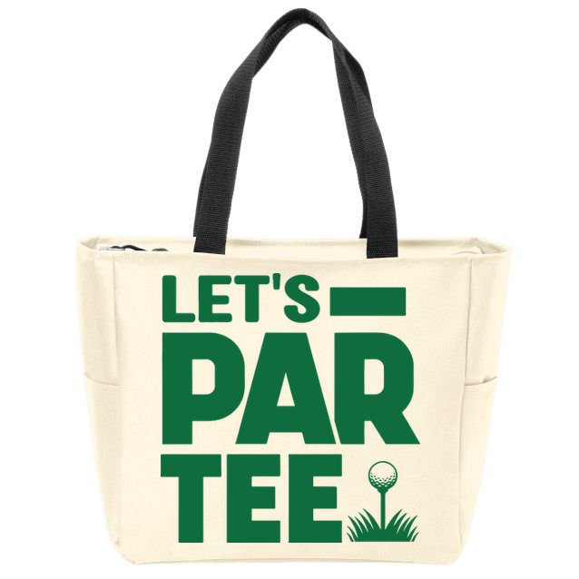 Lets Par Tee Golf Zip Tote Bag