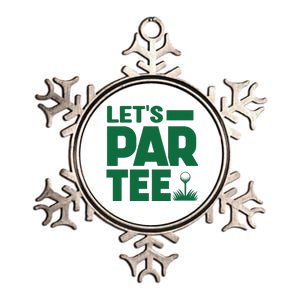 Lets Par Tee Golf Metallic Star Ornament