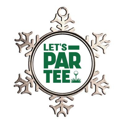 Lets Par Tee Golf Metallic Star Ornament