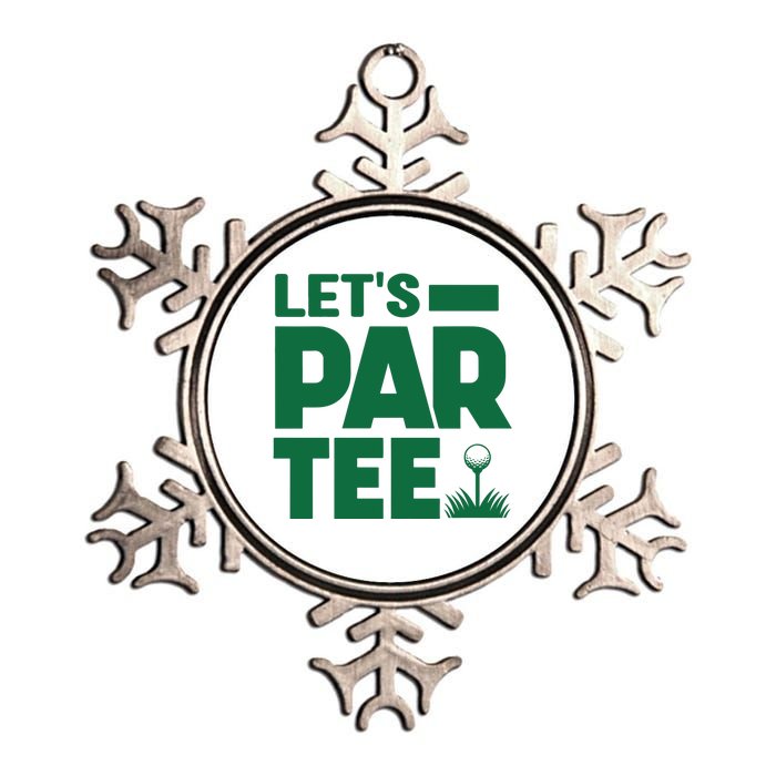 Lets Par Tee Golf Metallic Star Ornament