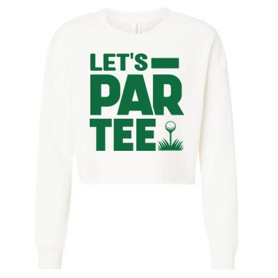 Lets Par Tee Golf Cropped Pullover Crew