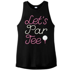 Lets Par Tee Funny Party Golf Ladies PosiCharge Tri-Blend Wicking Tank