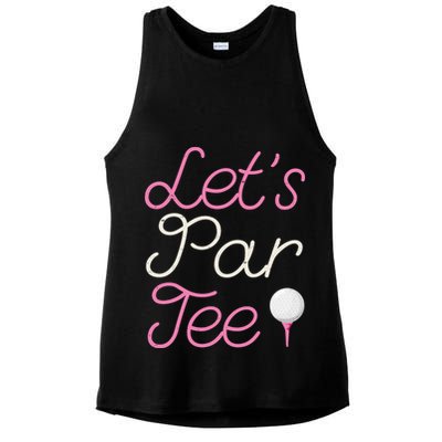 Lets Par Tee Funny Party Golf Ladies PosiCharge Tri-Blend Wicking Tank