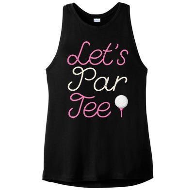 Lets Par Tee Funny Party Golf Ladies PosiCharge Tri-Blend Wicking Tank