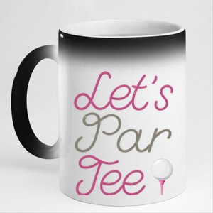 Lets Par Tee Funny Party Golf 11oz Black Color Changing Mug