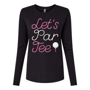 Lets Par Tee Funny Party Golf Womens Cotton Relaxed Long Sleeve T-Shirt