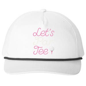 Lets Par Tee Funny Party Golf Snapback Five-Panel Rope Hat