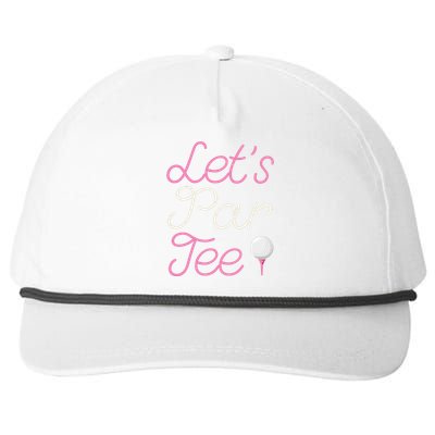 Lets Par Tee Funny Party Golf Snapback Five-Panel Rope Hat