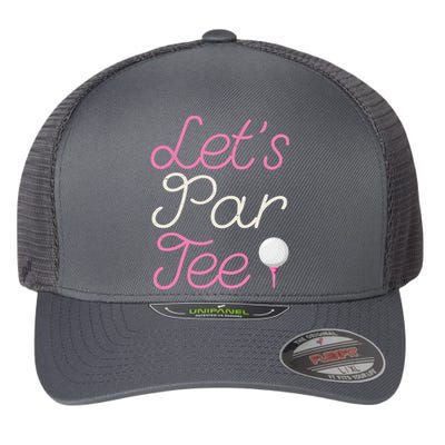 Lets Par Tee Funny Party Golf Flexfit Unipanel Trucker Cap