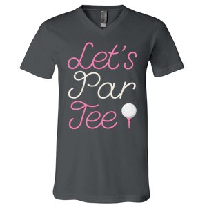 Lets Par Tee Funny Party Golf V-Neck T-Shirt